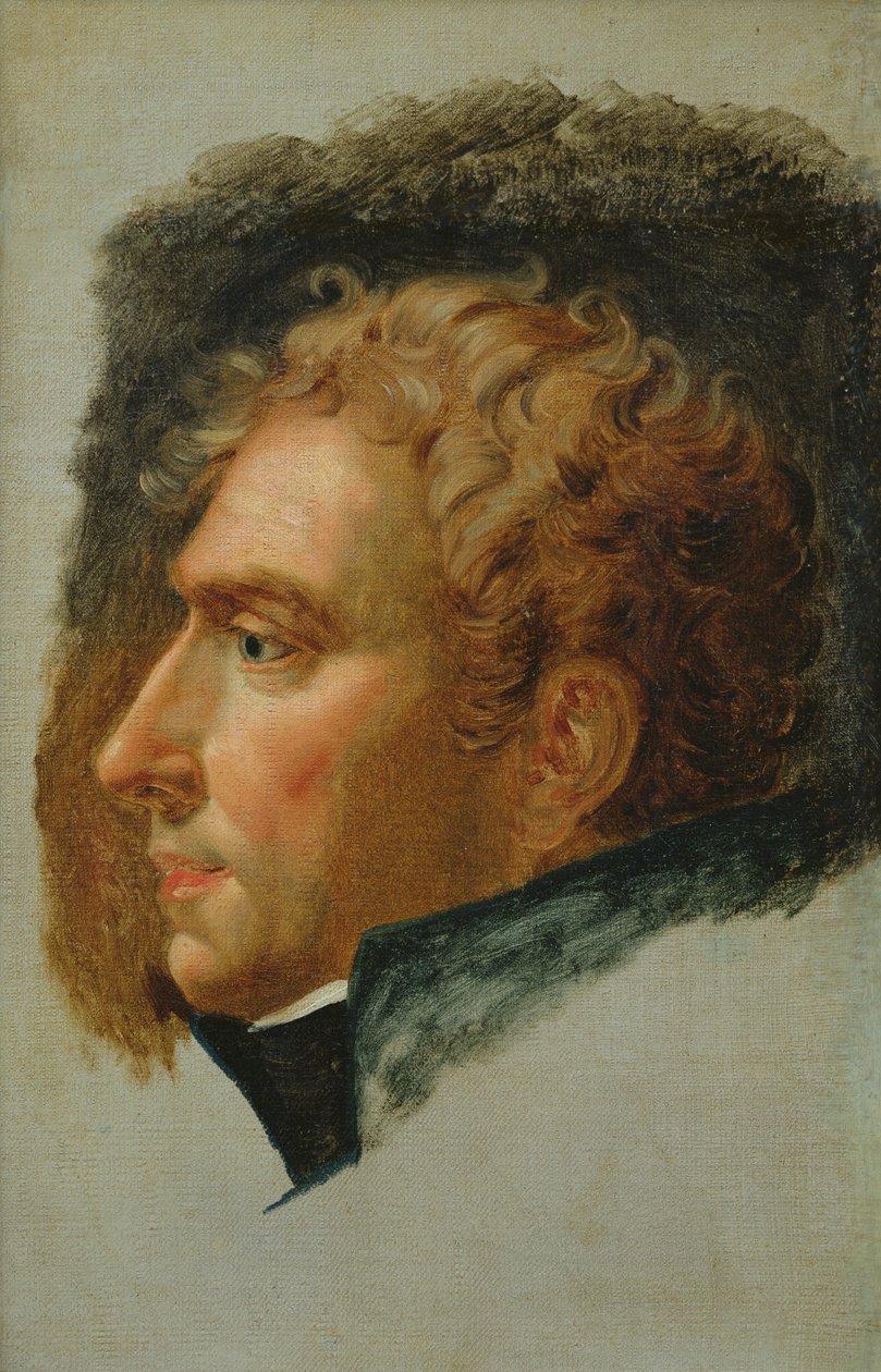 Porträtt av Duroc, Grand Marshal of Palace av Anne Louis Girodet de Roucy Trioson