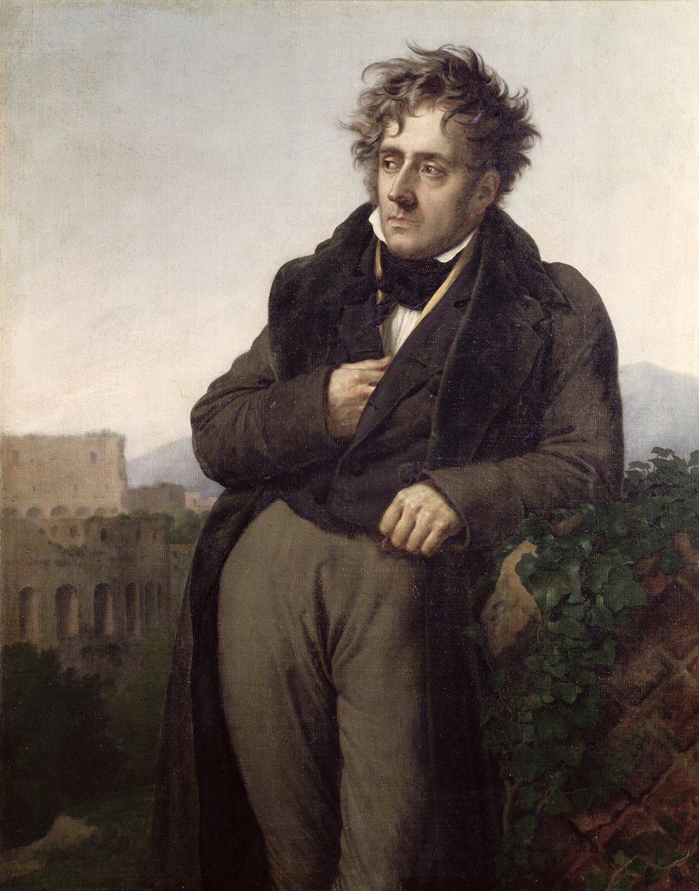 Porträtt av Francois Rene (1768-1848) Vicomte de Chateaubriand, ca 1811 (se även 75712) av Anne Louis Girodet de Roucy Trioson