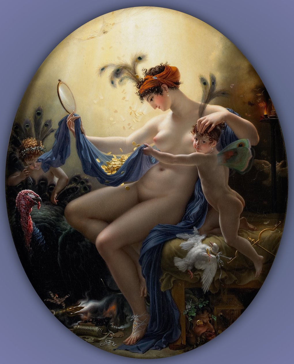 Porträtt av fröken Lange som Danae av Anne Louis Girodet de Roucy Trioson
