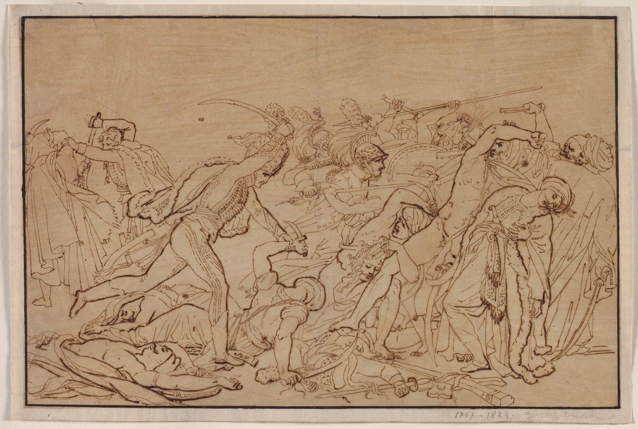 Studie för Kairos revolt av Anne Louis Girodet de Roucy Trioson