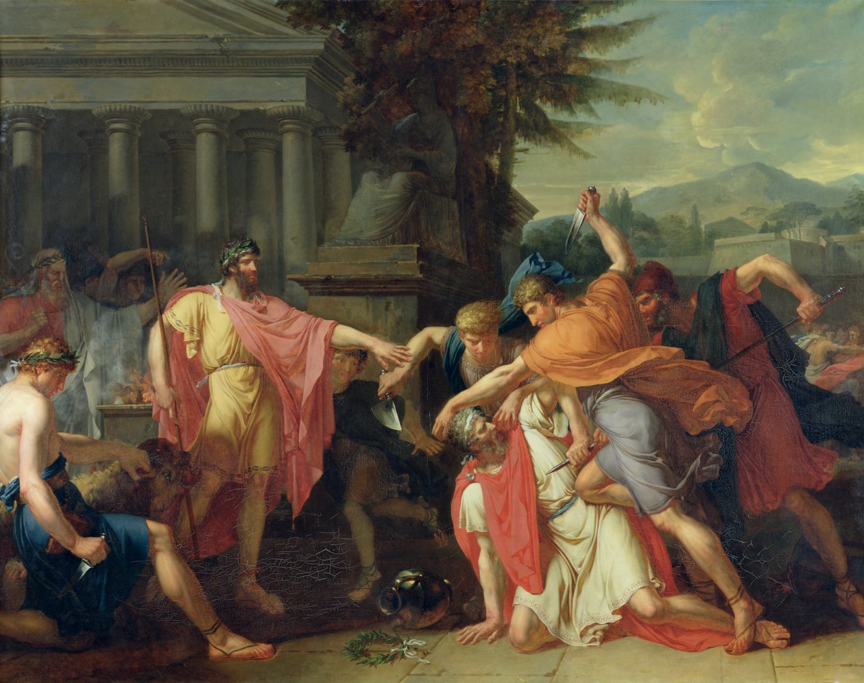 Tatius död av Anne Louis Girodet de Roucy Trioson