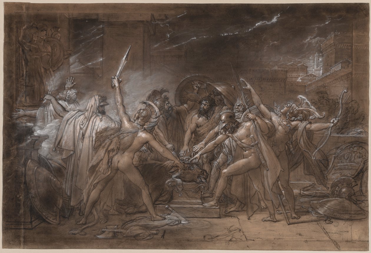 De sju hövdingarnas ed mot Thebe av Anne Louis Girodet de Roucy Trioson
