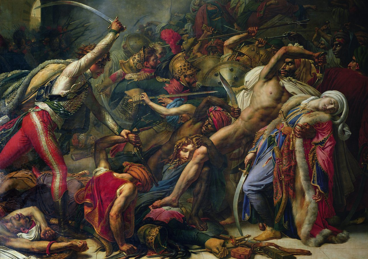 Revolten i Kairo, 21 oktober 1798, 1810 (uppgift om 91913) av Anne Louis Girodet de Roucy Trioson