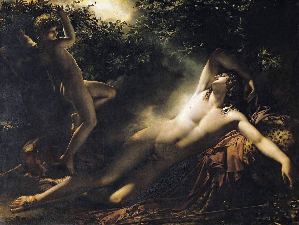 The Sleep of Endymion, 1791 (for kopi se 62246) swed av Anne Louis Girodet de Roucy Trioson