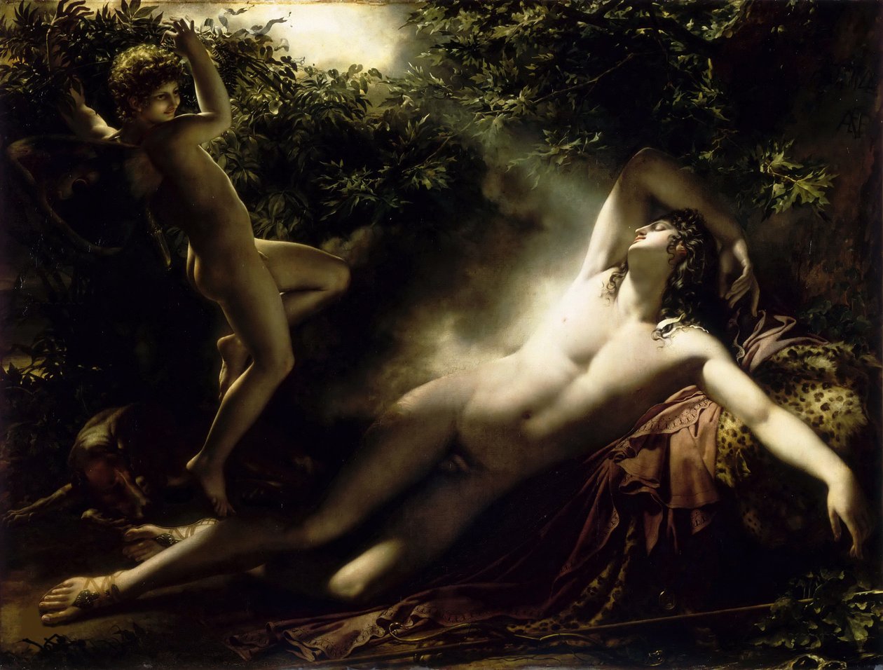 Endymions sömn, 1791. av Anne Louis Girodet de Roucy Trioson
