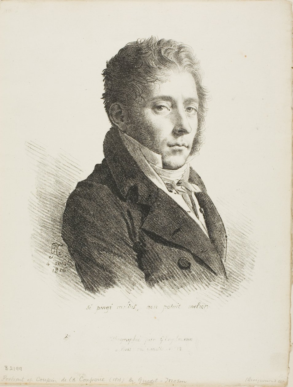 Porträtt av Coupin de la Couperie av Anne Louis Girodet de Roussy Trioson