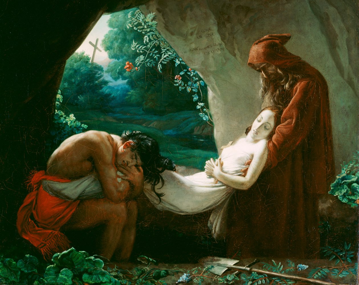 Begravning av Atala, c.1808 av Anne Louis after Girodet de Roucy Trioson