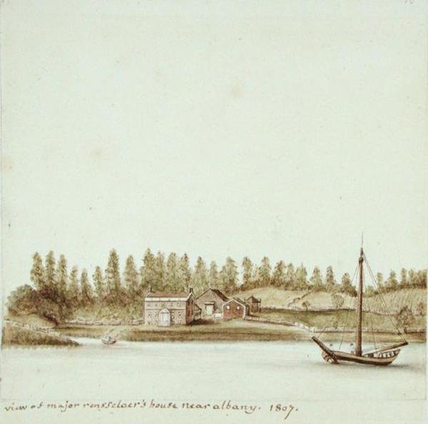 Major van Rensselaers hus nära Albany, New York av Anne Marguerite Hyde de Neuville