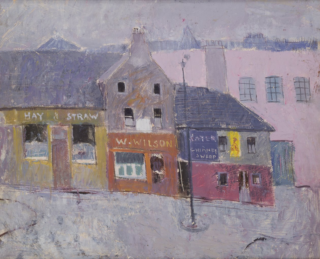 Causewayside, Edinburgh, ca 1950 (olja på duk) av Anne Redpath