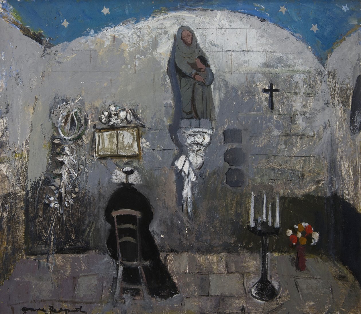 Korsets kapell (olja på konstnärens tavla) av Anne Redpath