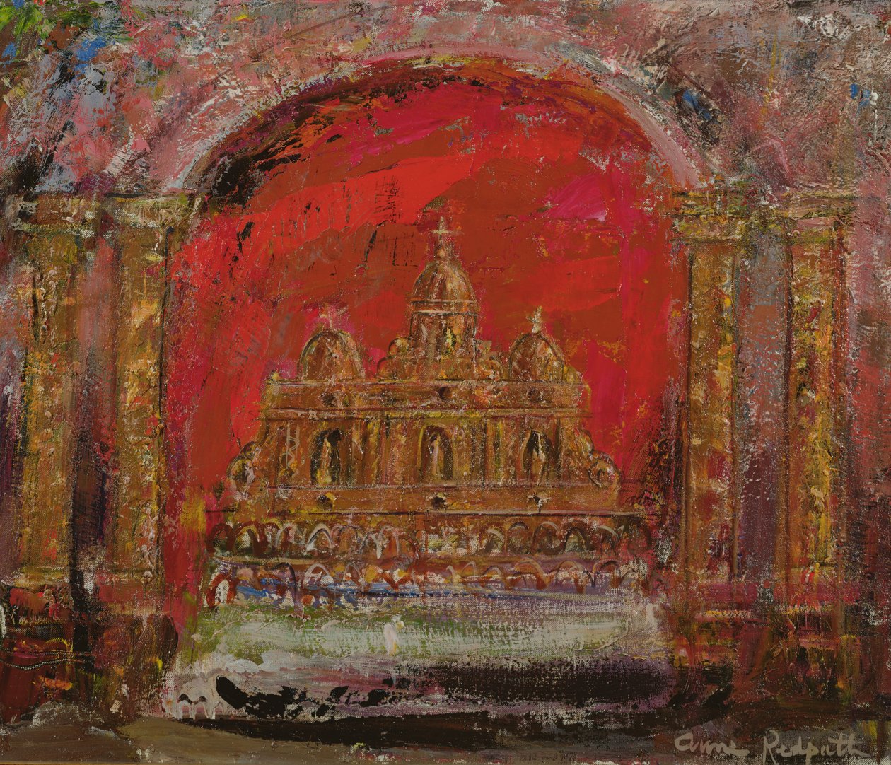 I en kyrka i St. Paul (olja på duk) av Anne Redpath