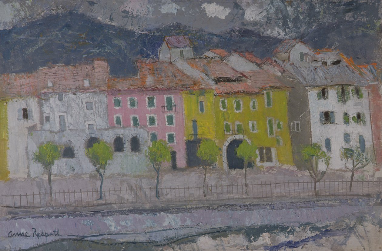 Sospel, Alpes Maritime (olja ombord) av Anne Redpath