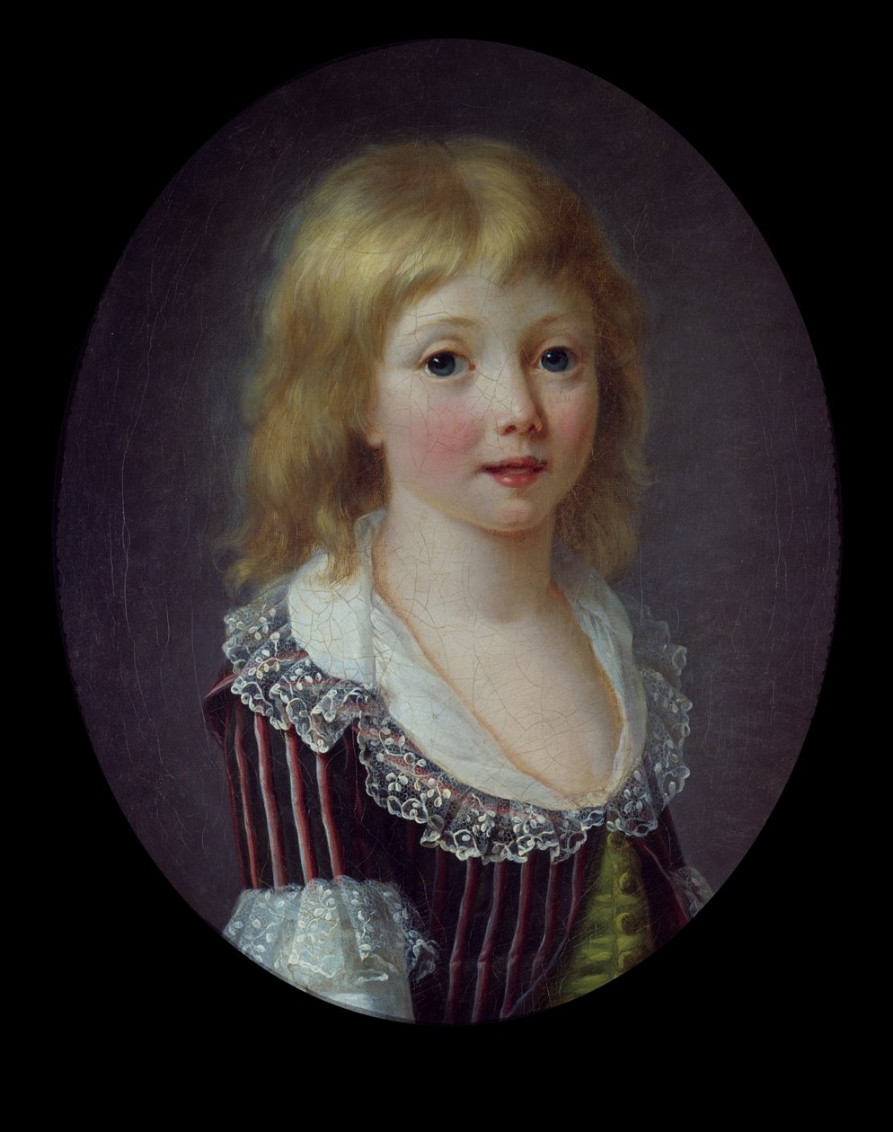 En liten pojke av familjen Comminges, 1785-90 av Anne Rosalie 1752 94 attr. to Filleul