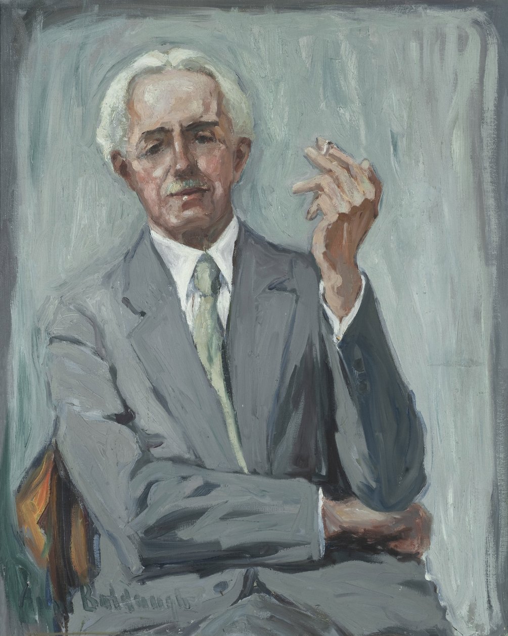 Porträtt av Charles Reiffel, ca 1938 (olja på duk) av Anni Baldaugh