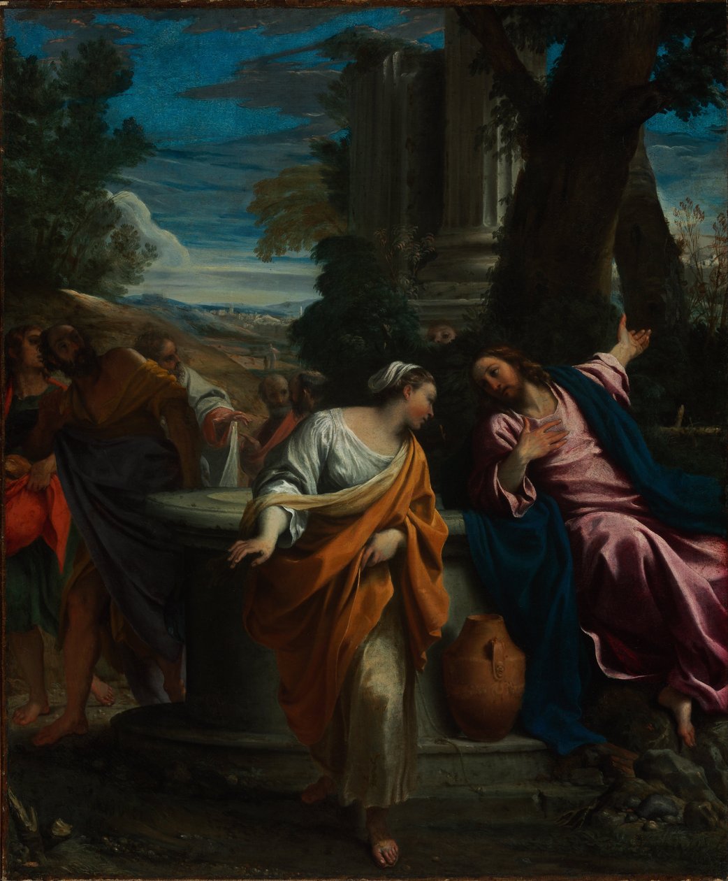 Kristus och den samariska kvinnan av Annibale Carracci