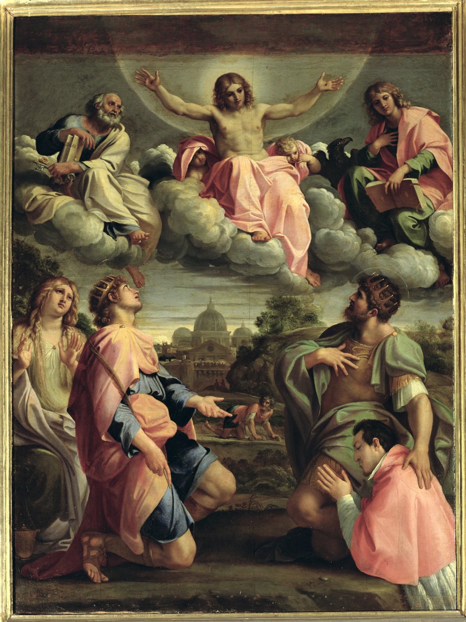 Kristus i härlighet med de heliga av Annibale Carracci