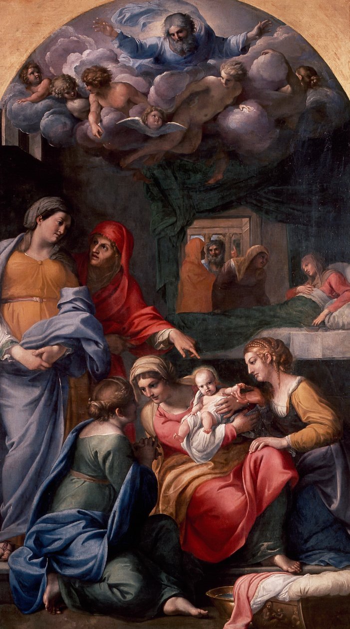 Nativity of the Virgin  av Annibale Carracci