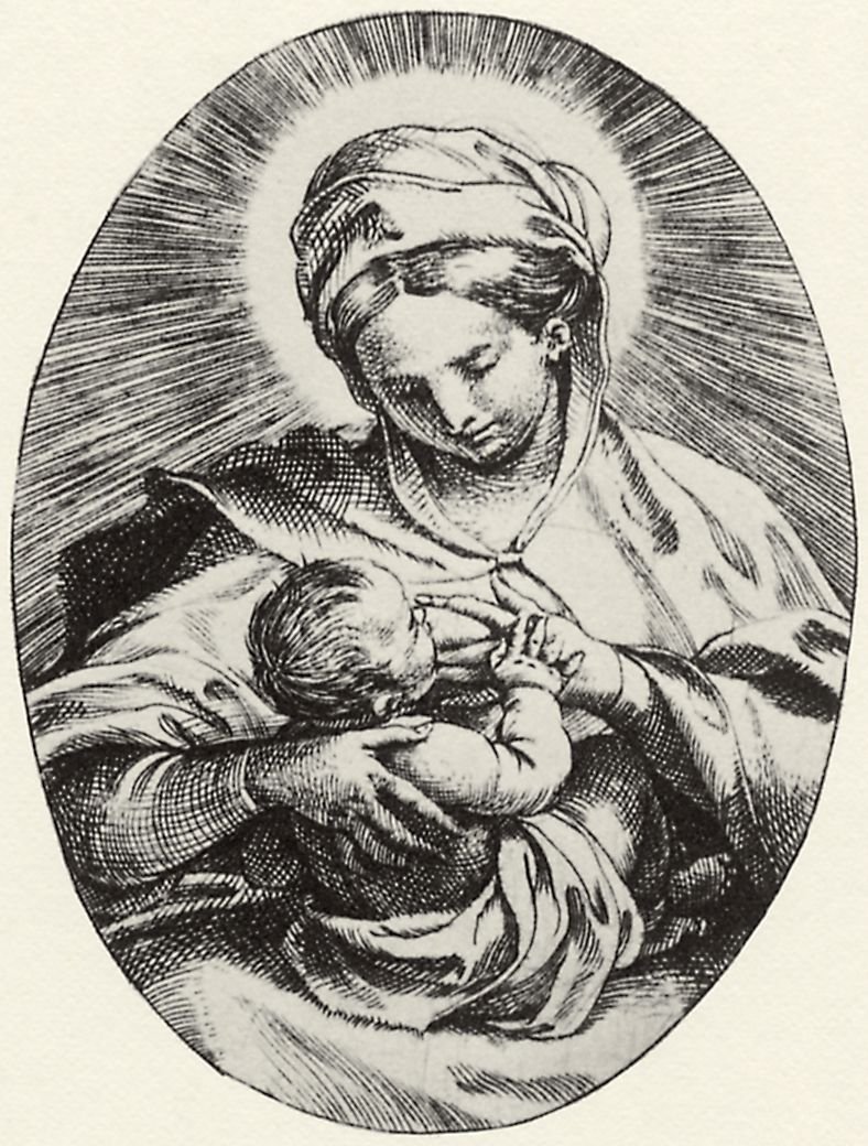 Nursing Madonna av Annibale Carracci