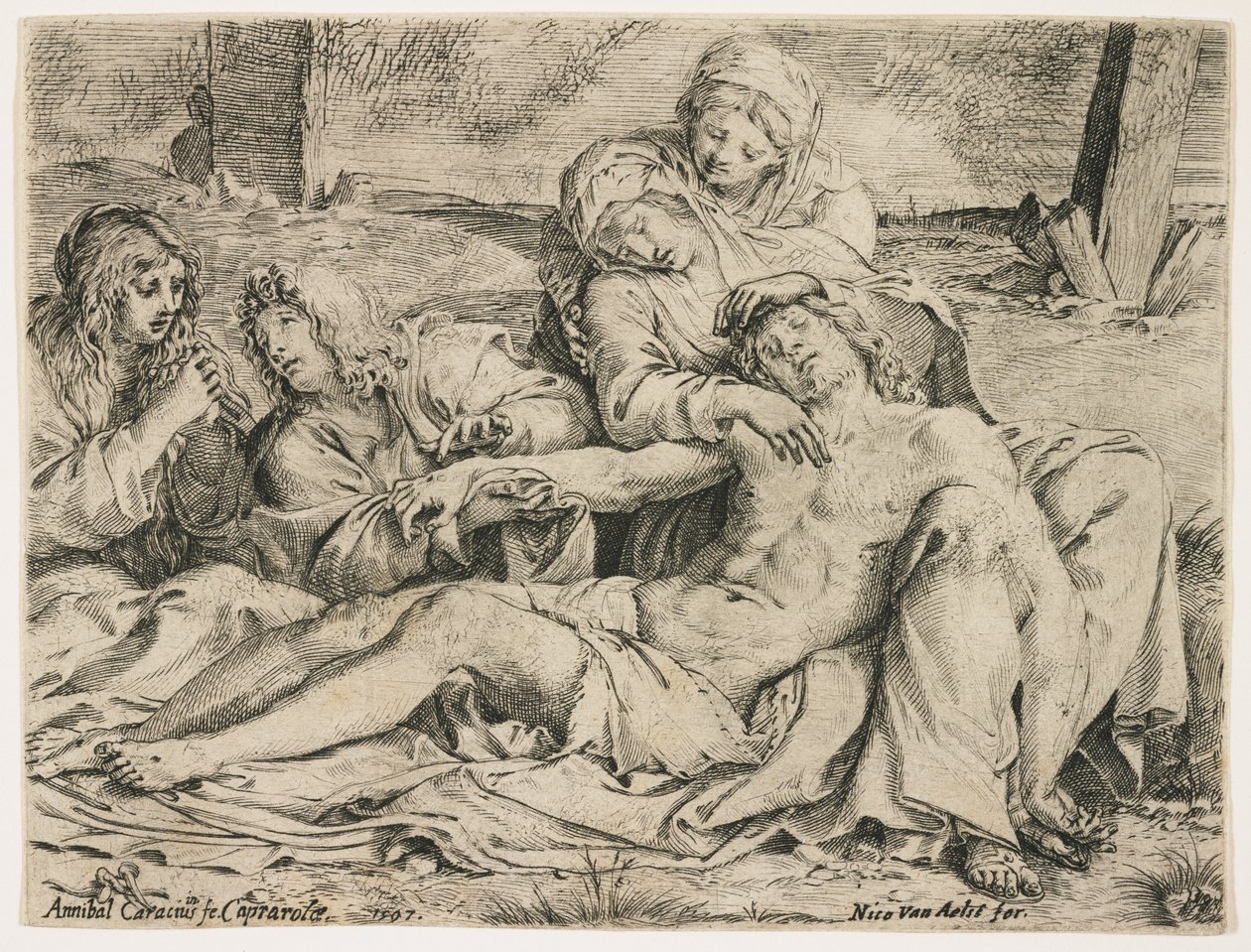 Pietà eller Caprarolas Kristus, 1597 av Annibale Carracci