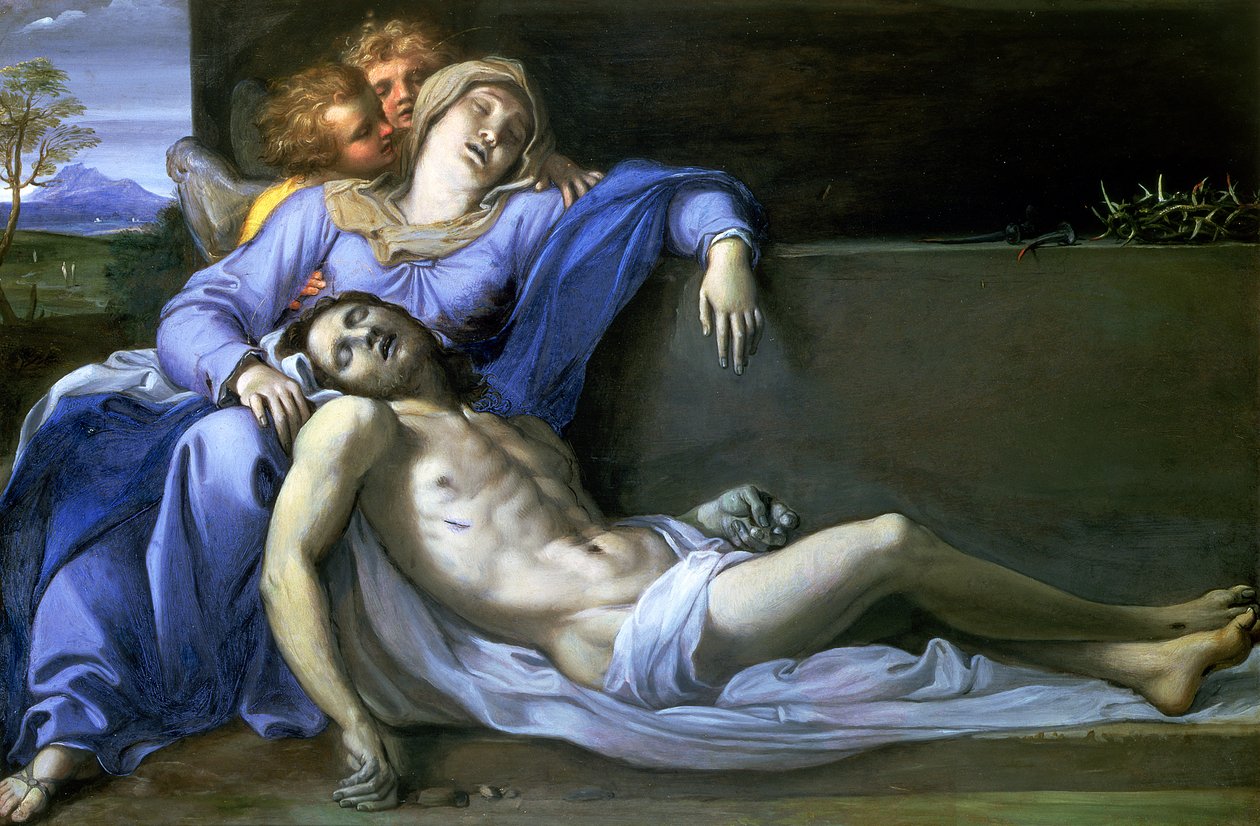 Pieta, ca 1603 (olja på koppar) av Annibale Carracci