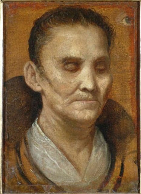 Portait of blind woman av Annibale Carracci