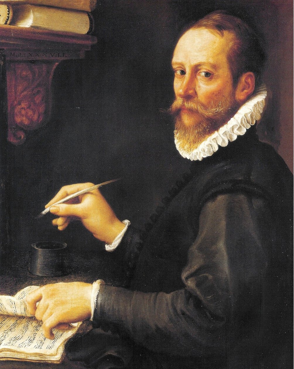 Portrait of a musician presumed portrait of Claudio Merulo av Annibale Carracci