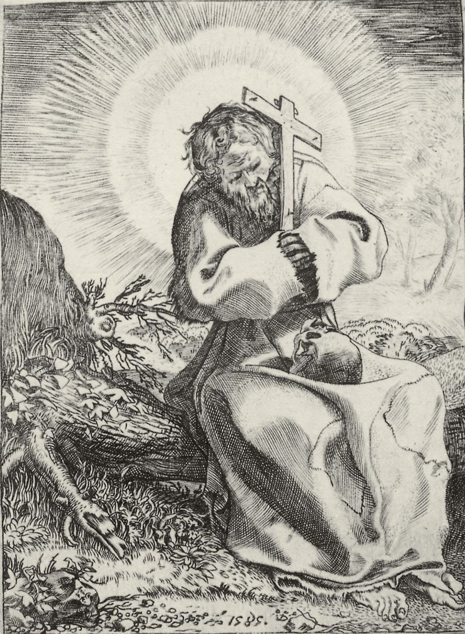 Saint Francis of Assisi av Annibale Carracci
