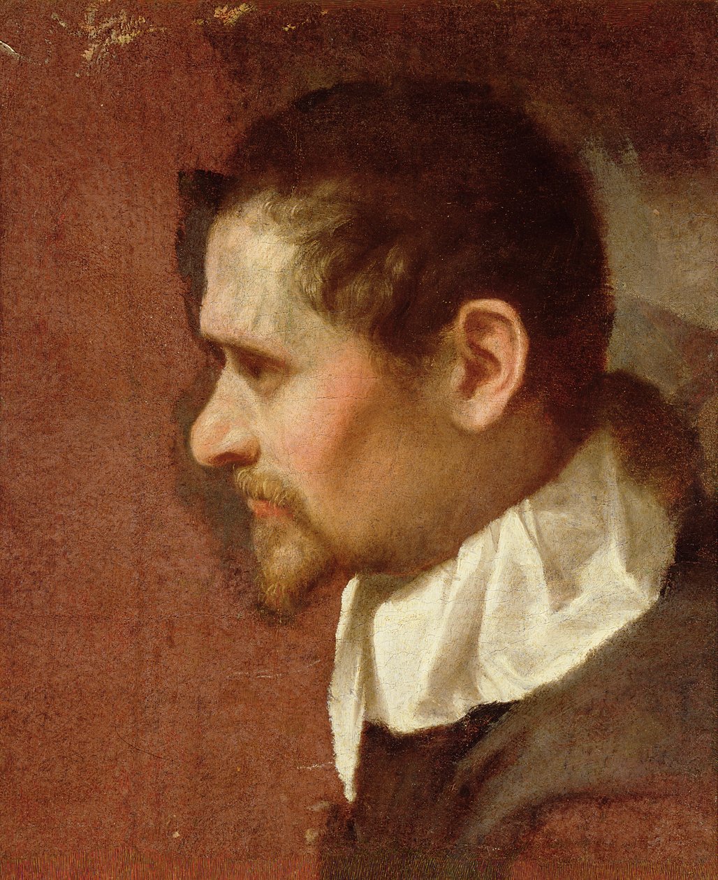 Självporträtt i profil av Annibale Carracci