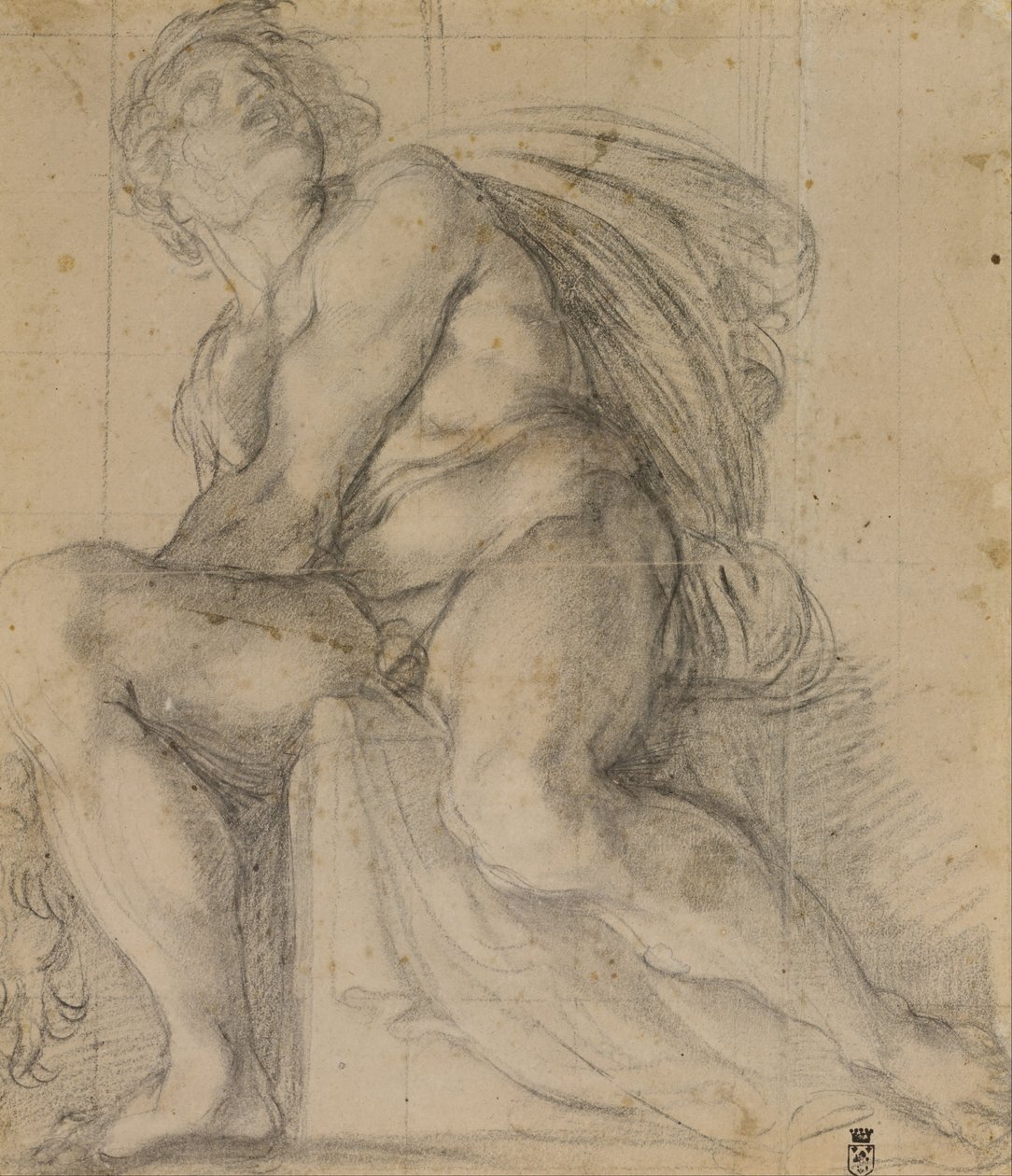 Studera för en ignudo av Annibale Carracci