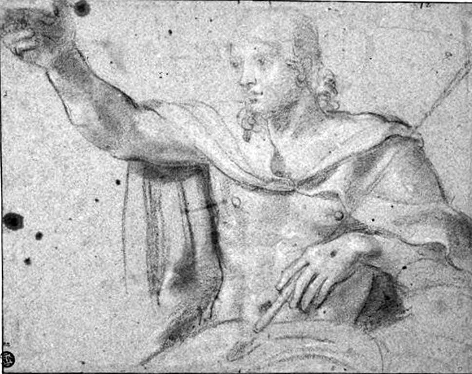 Study for the frescos of Cerasi Chapel Vault av Annibale Carracci