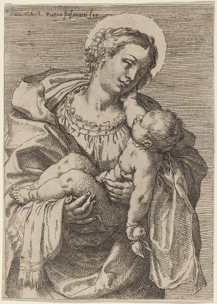 The Madonna and Child with an Apple av Annibale Carracci