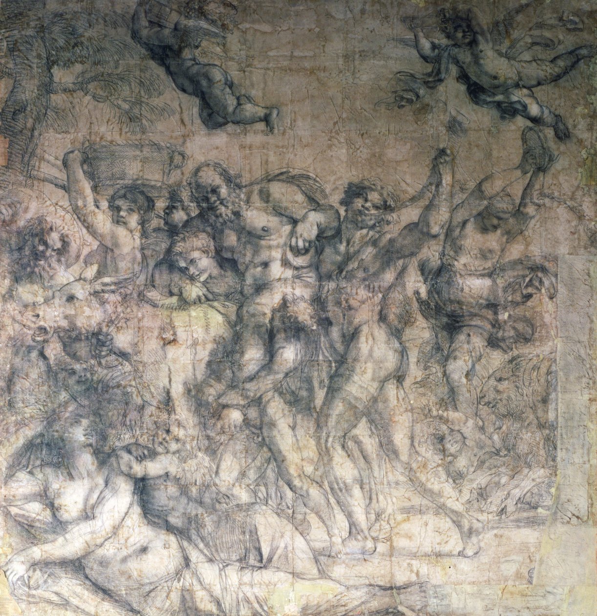 Triumf av Bacchus (penna) av Annibale Carracci