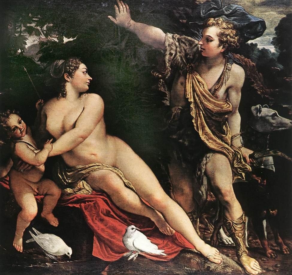 Venus and Adonis av Annibale Carracci