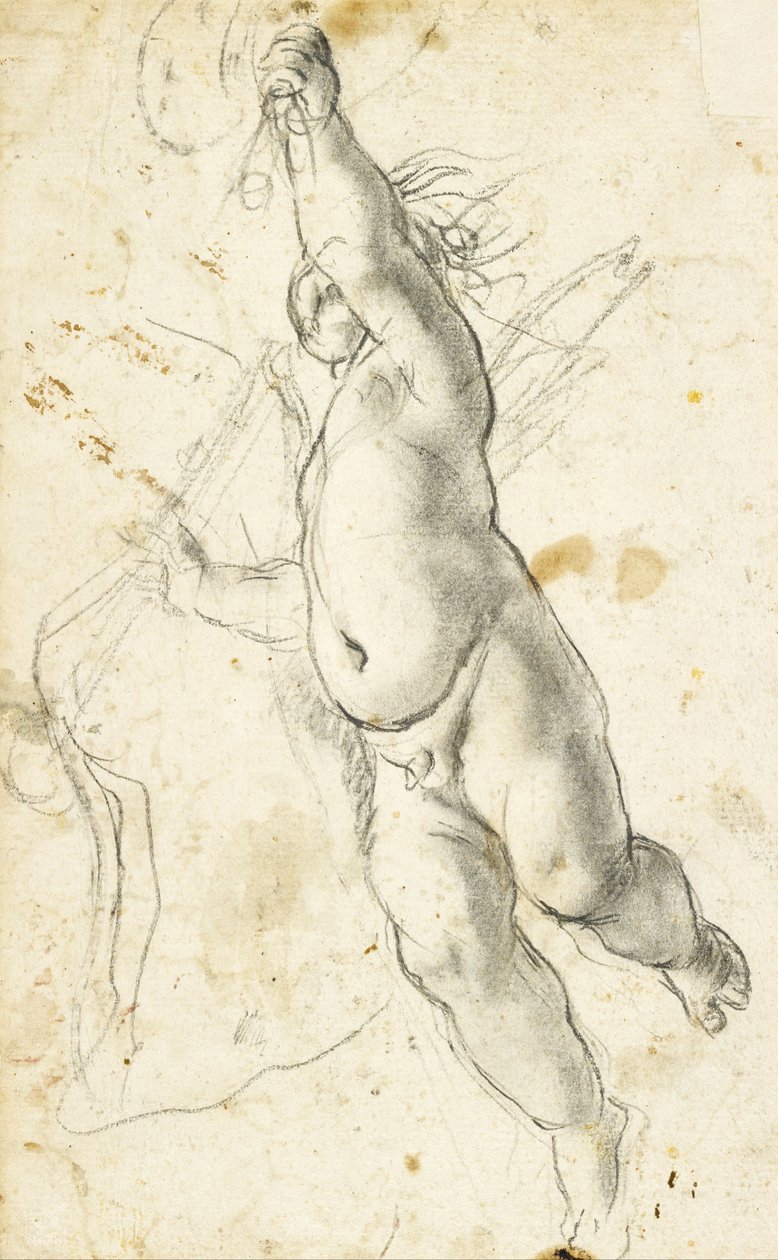 Flygande putto av Annibale Carracci