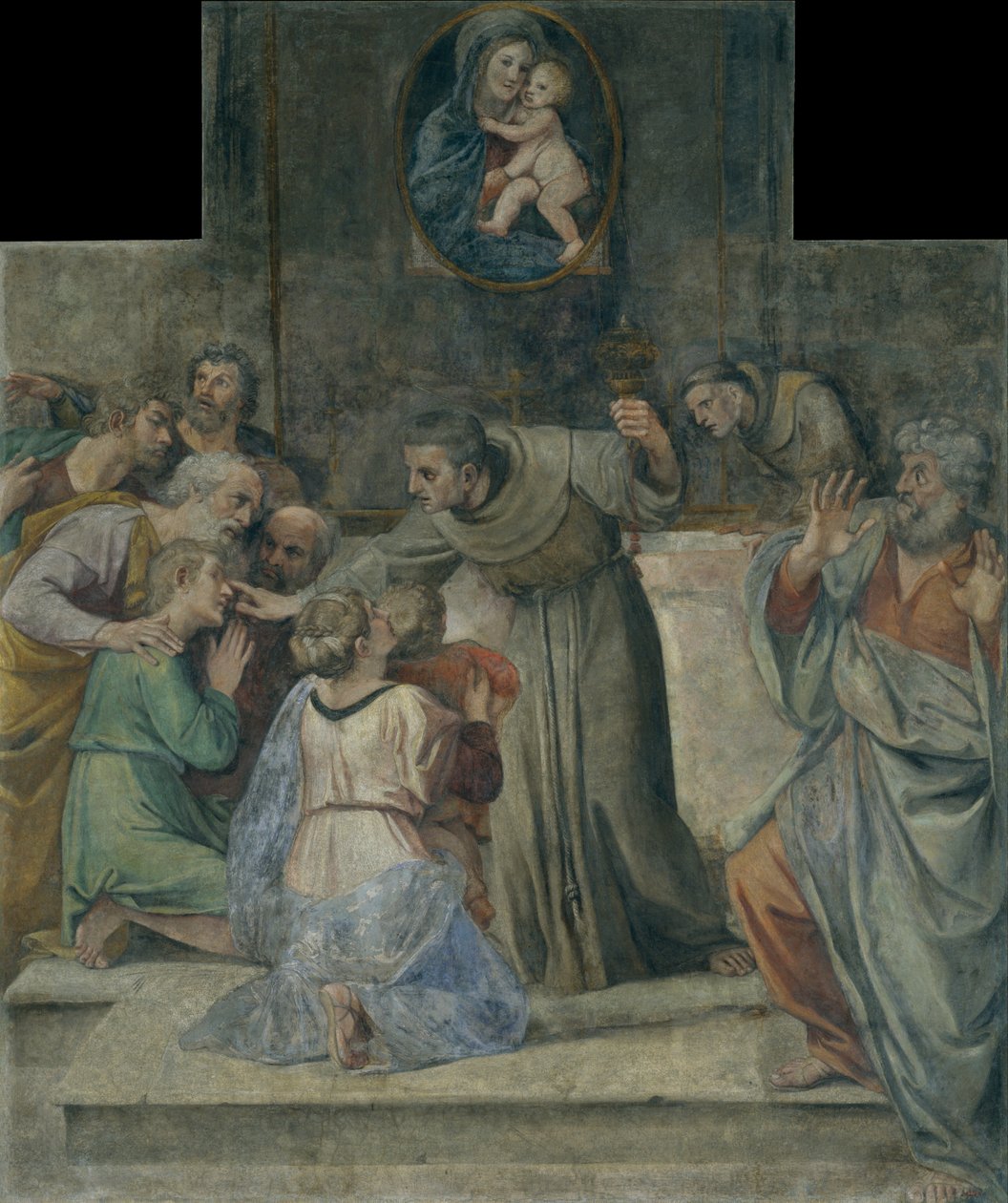 Läkande av den blindfödde mannen av Annibale Carracci