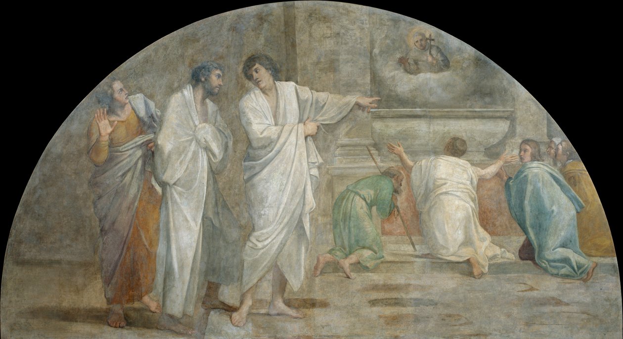 Sankt Didacus uppenbarelse ovanför hans grav av Annibale Carracci