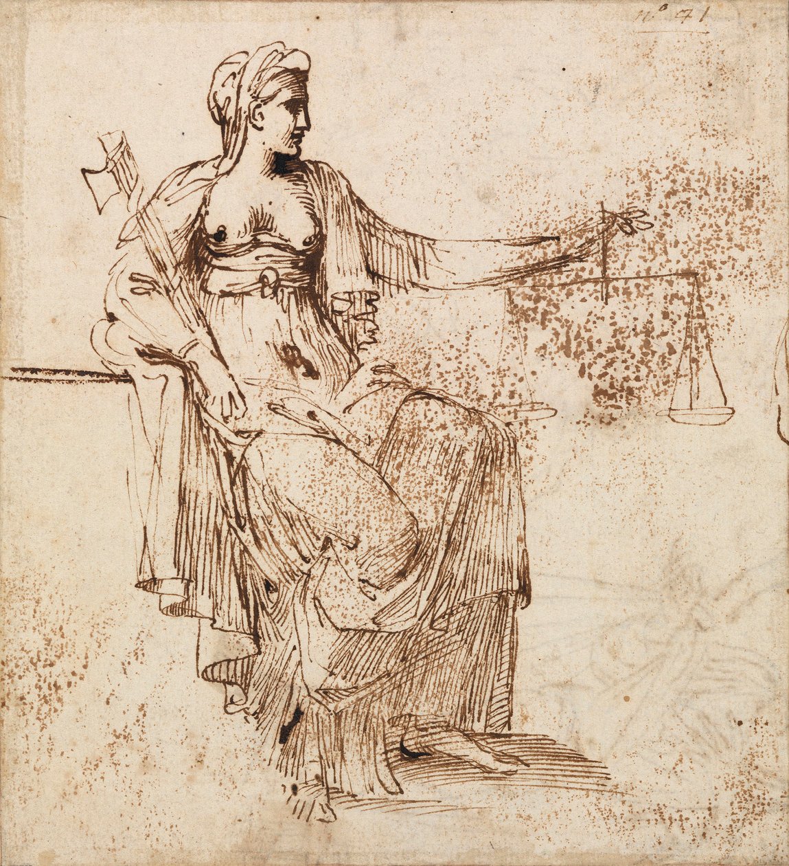 Carracci - Rättvisa, RCIN 902146 av Annibale Carracci