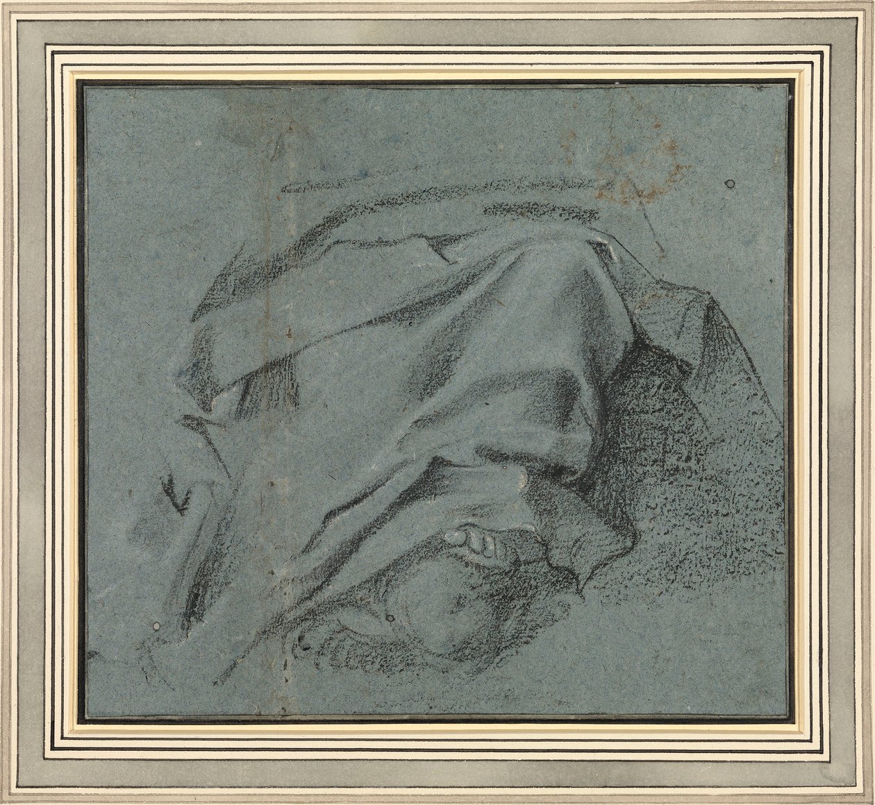 Carracci - Studie för draperiet över Jungfruns ben till altartavlan för Himmelfärden, S.Maria del Popolo, RCIN 902108 av Annibale Carracci