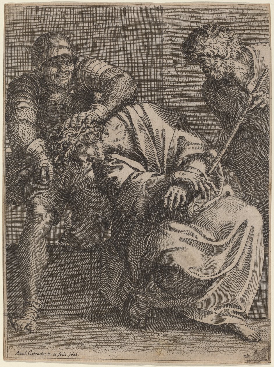 Kristus krönt med törnar av Annibale Carracci