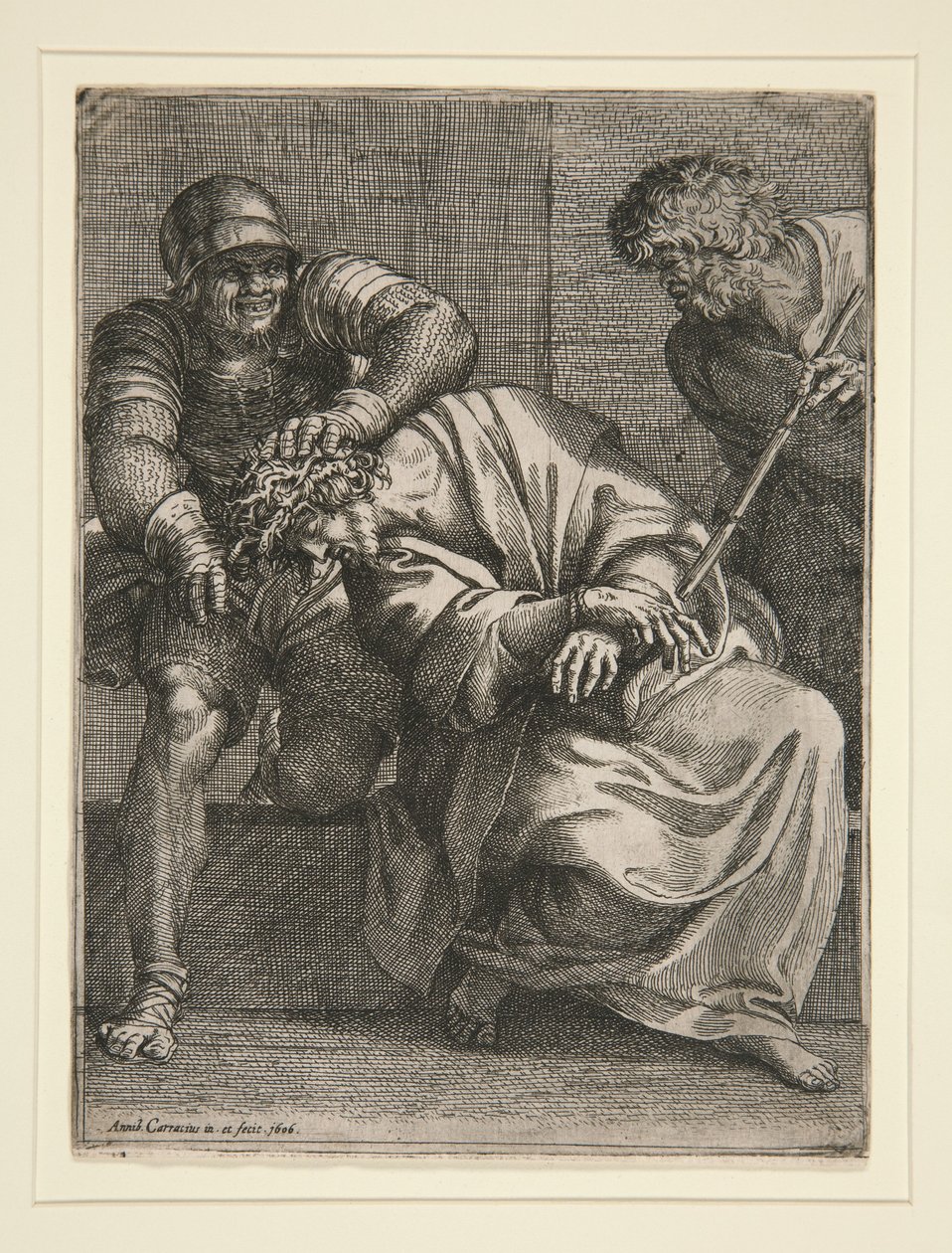 Kristus krönt med törnen av Annibale Carracci