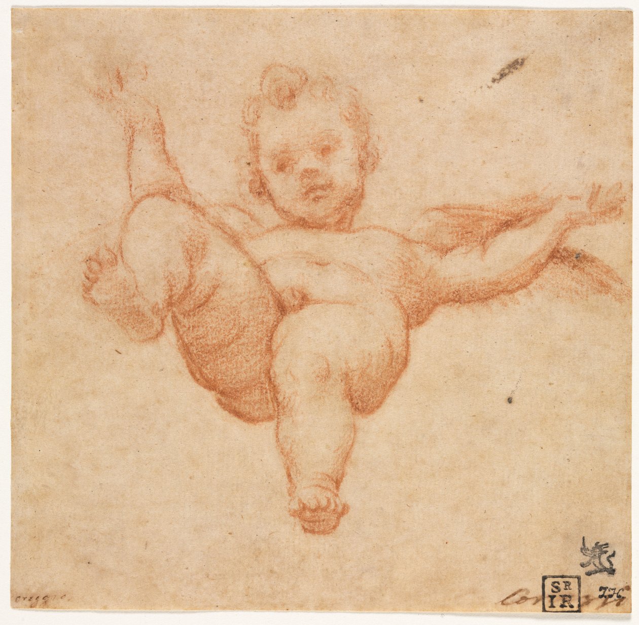 Flygande Amor, ca. 1602. av Annibale Carracci