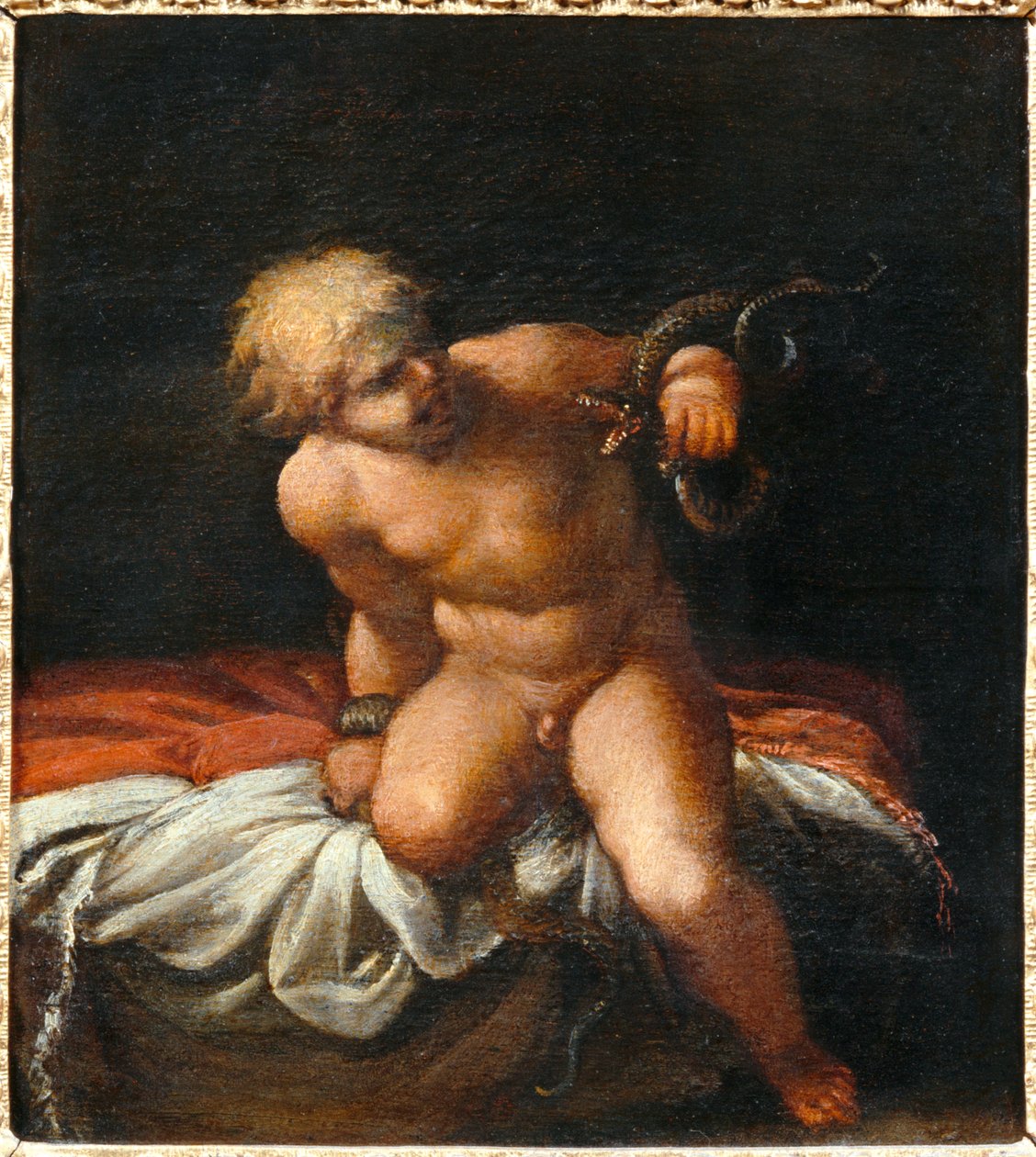 Hercule enfant etouffant les serpents - Spädbarnet Hercules stryper ormarna ... av Annibale Carracci