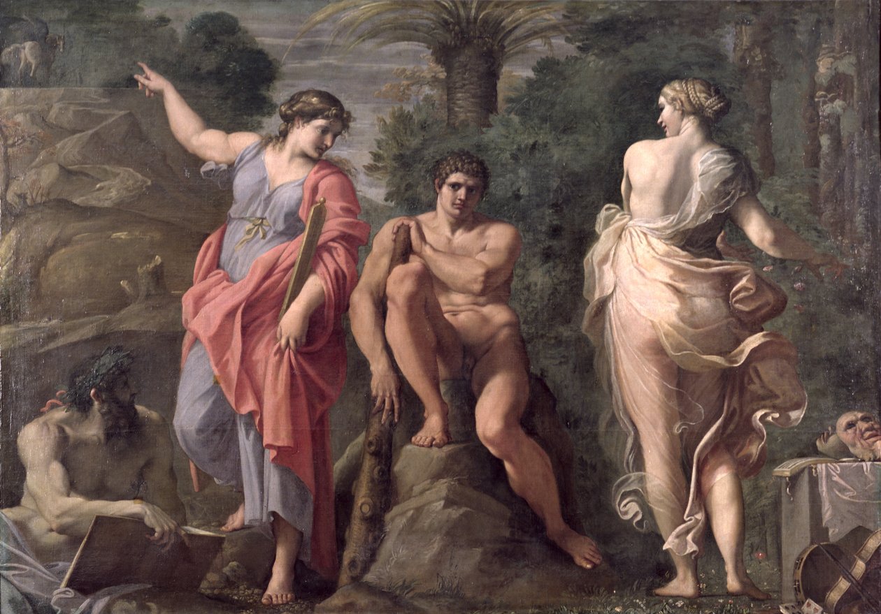 Herkules vid korsningen, c.1596 av Annibale Carracci