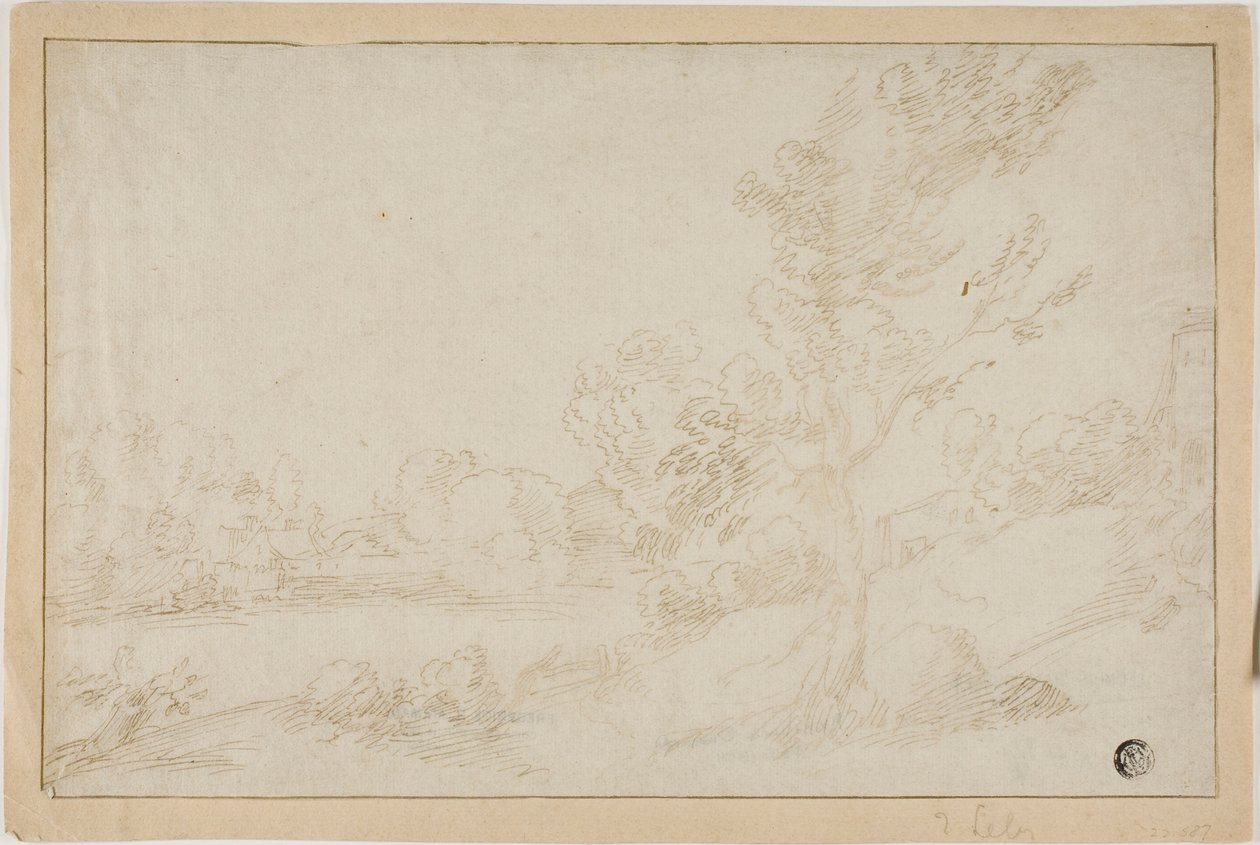 Landskap med flodstrand av Annibale Carracci