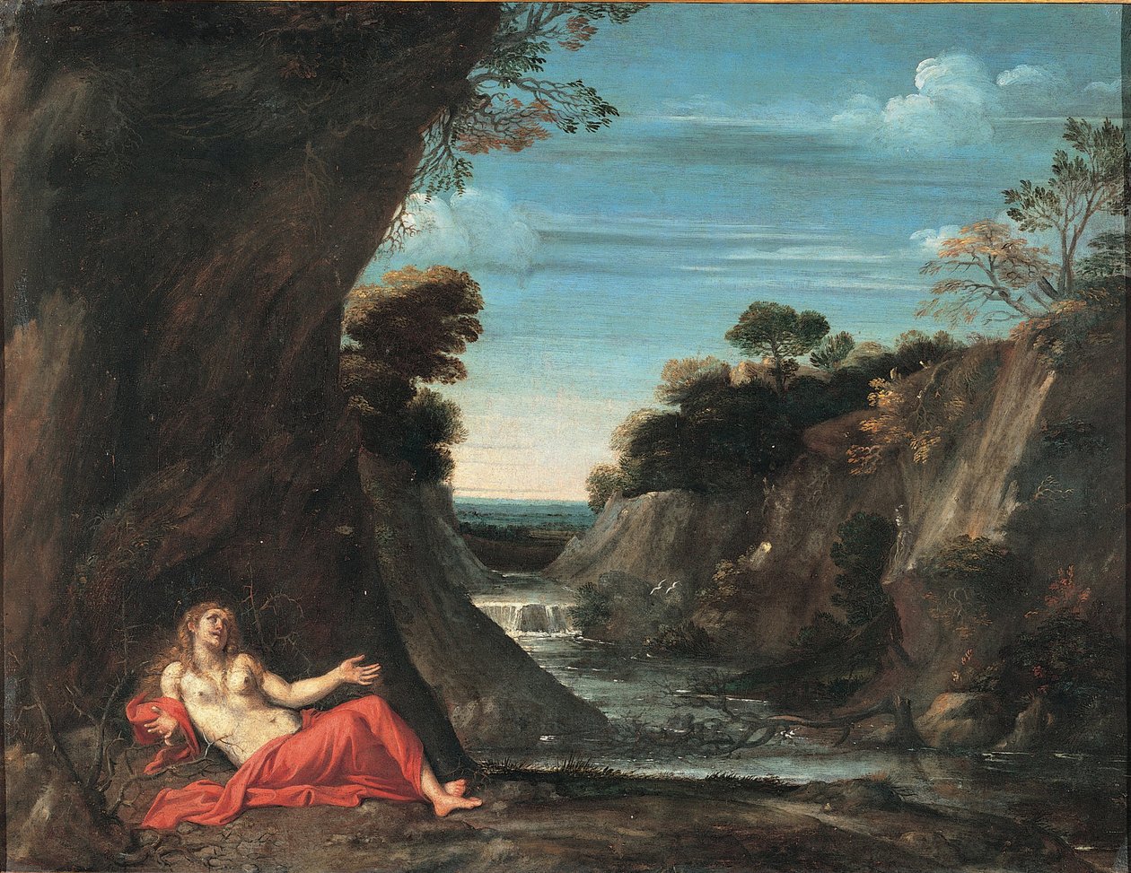 Landskap med den ångerfulla Magdalena, mellan 1601 och 1641 av Annibale Carracci