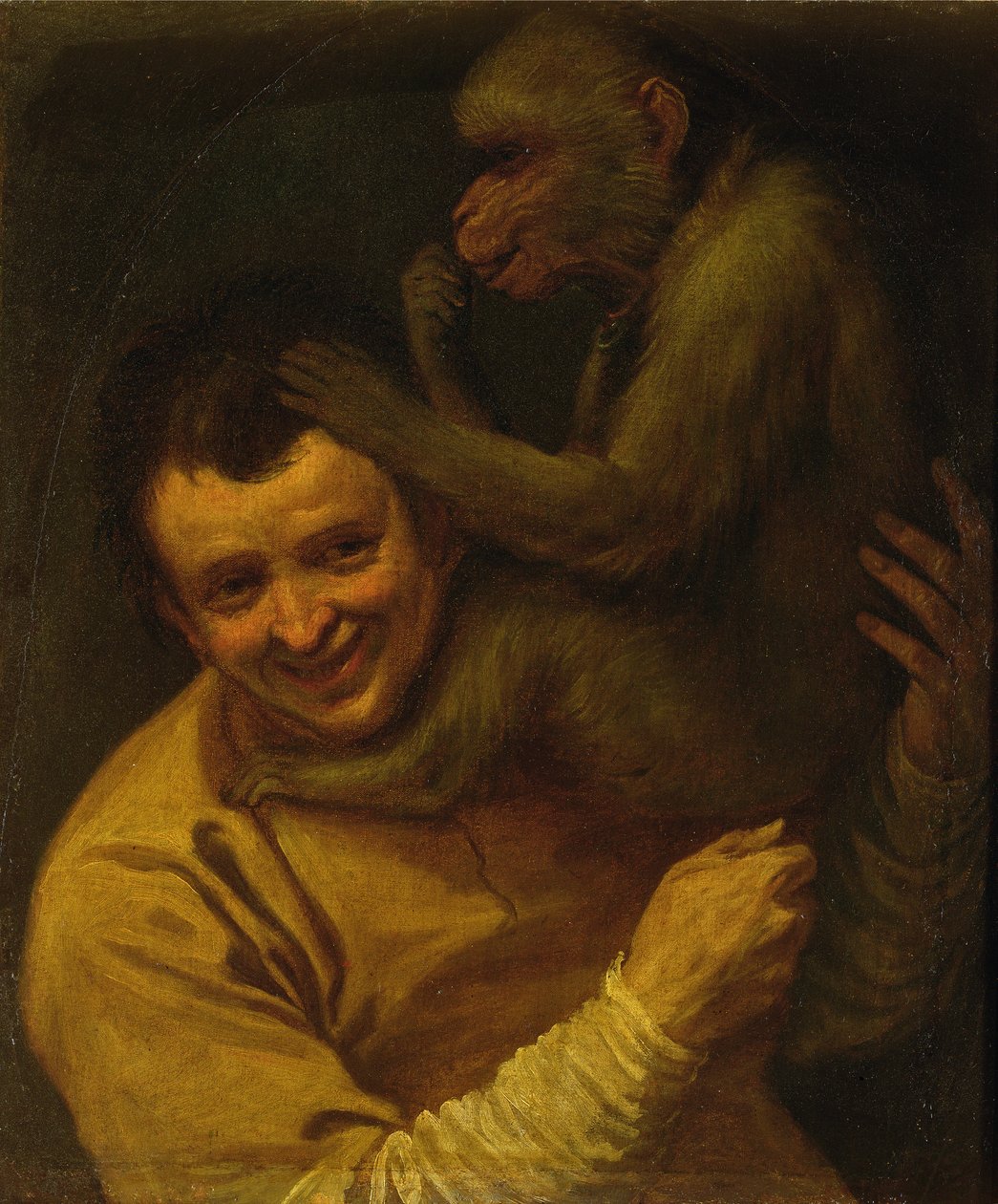 Man med apa av Annibale Carracci