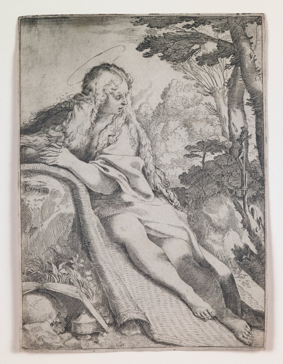 Maria Magdalena i vildmarken av Annibale Carracci