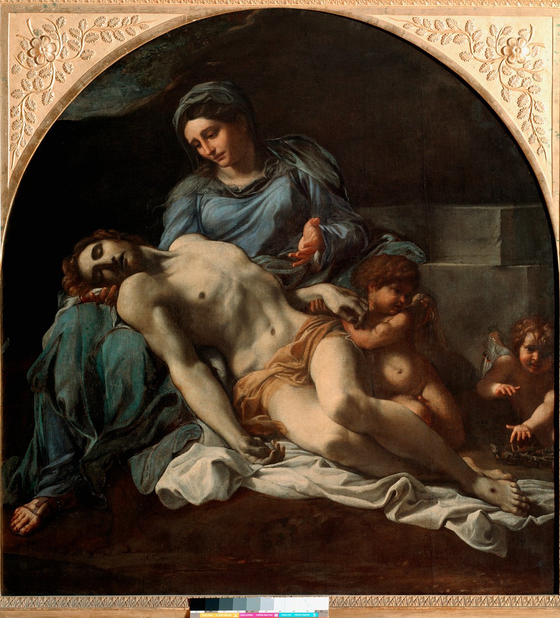 Pieta målning av Annibale Carracci (Annibal Carrache) (1560-1609). 1599-1600 sön 156x149 cm Neapel, Capodimontes nationalmuseum av Annibale Carracci