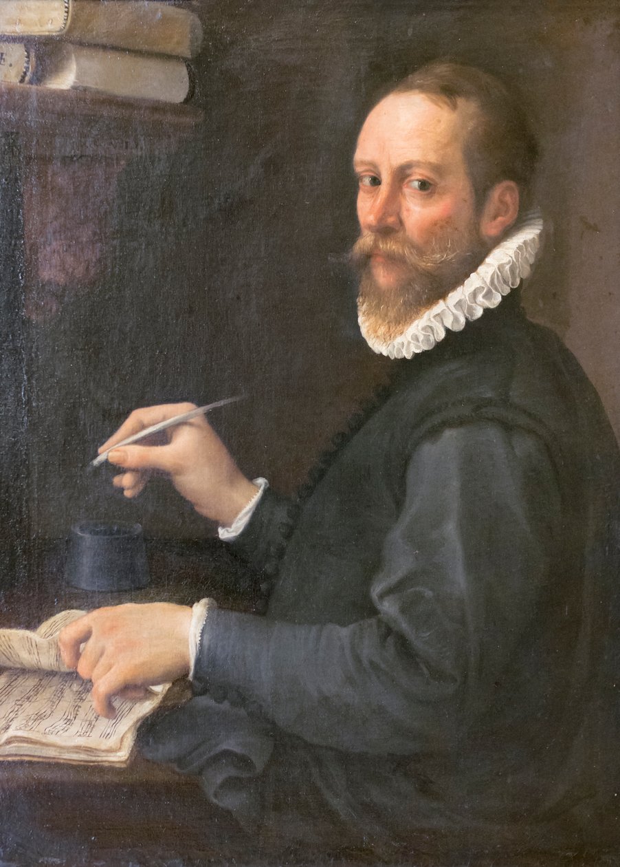 Porträtt av en musiker av Annibale Carracci