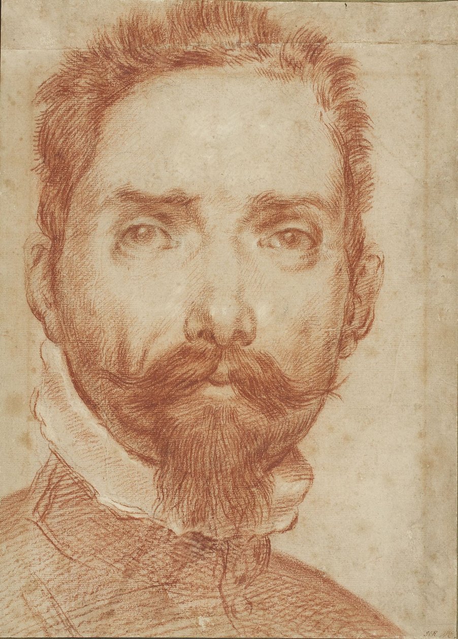 Porträtt av lutspelaren Giulio Mascheroni av Annibale Carracci